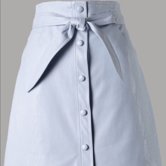 Soft blue button down skirt - Picture 5 of 7